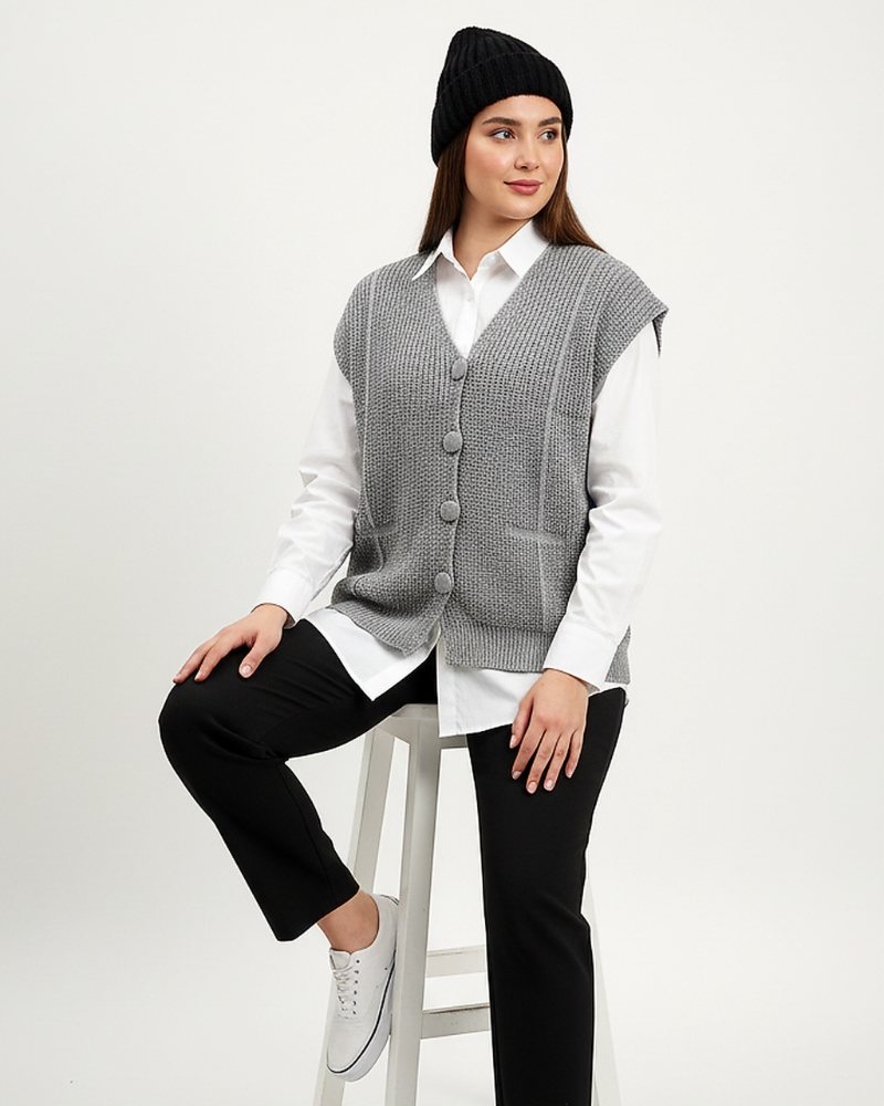 ژیله بافت پنج دکمه بافت جودان یقه هفت  زنانه کد1782