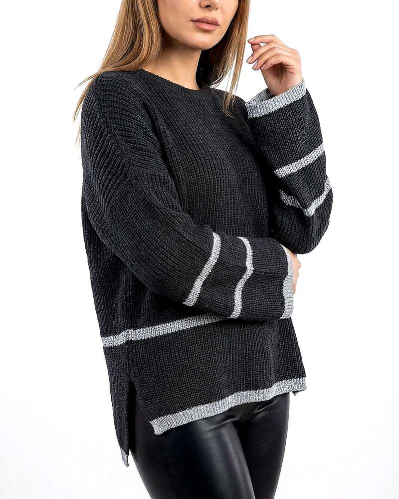 بلوز بافت قواره آزاد باکسی بغل چاک دار جودان بافت آستین بلند کد 1962